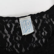 90s Black Lace Top (M)