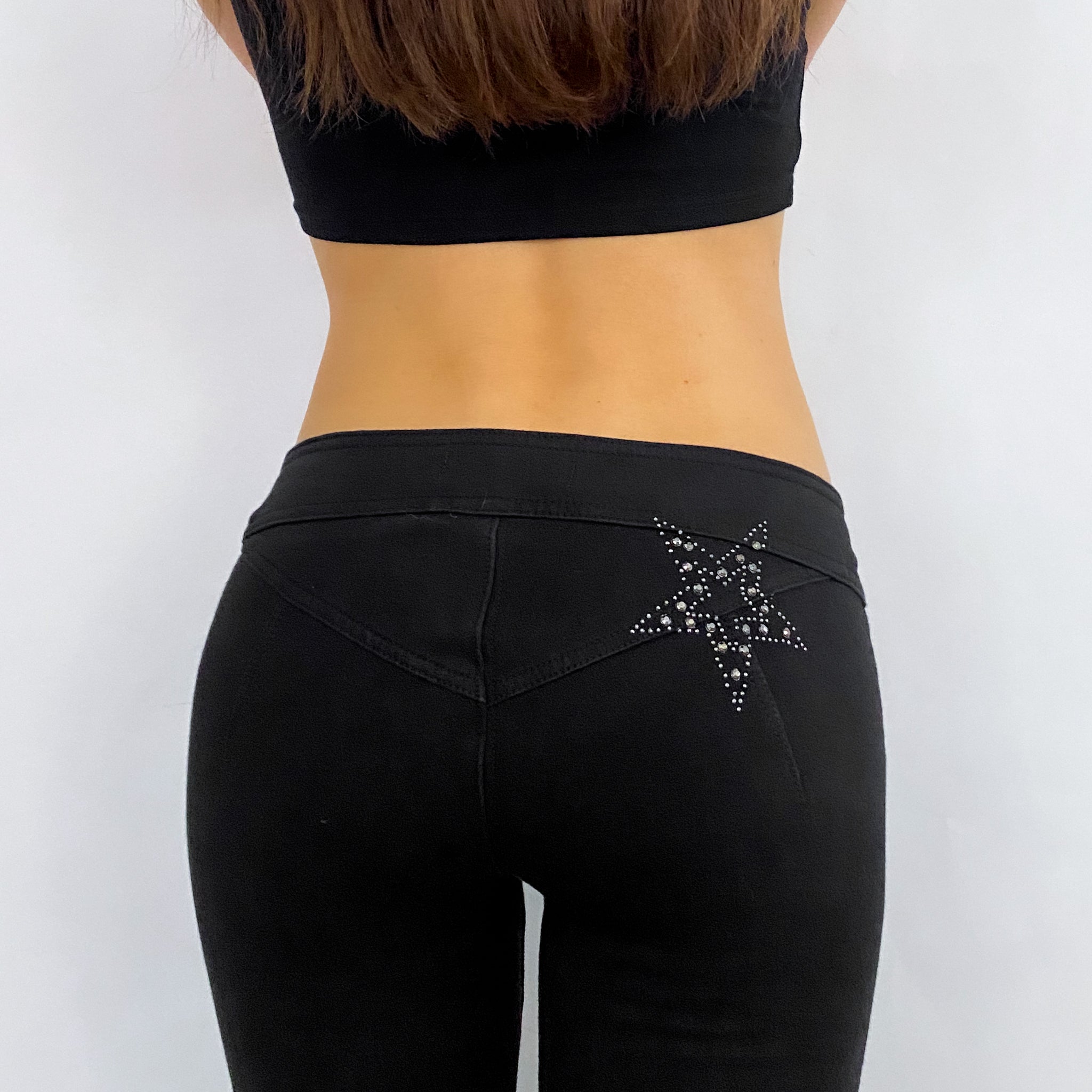 Rhinestone Stretch Pants - XS
