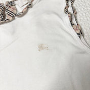 Burberry London White Ruffle-Trim Tank (S)