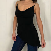 Chain Strap Slinky Asymmetrical Tank (M)