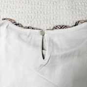 Burberry London White Ruffle-Trim Tank (S)
