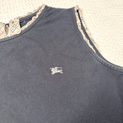 Burberry London Black Ruffle-Trim Tank (S)