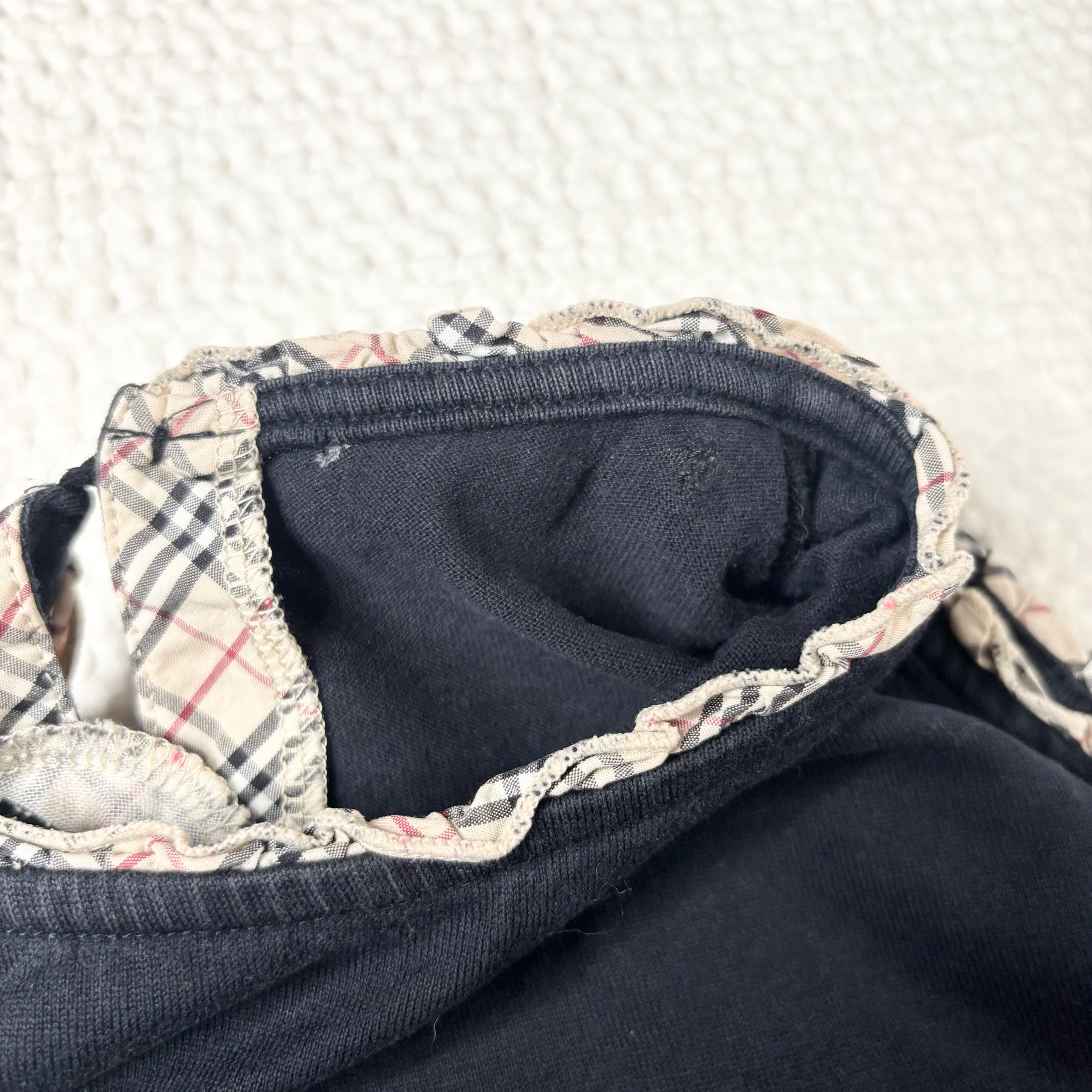 Burberry London Black Ruffle-Trim Tank (S)
