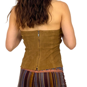 Diesel Tan Suede Tube Top (M)