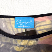 Euro Micro Mesh Graphic Blouse (S)