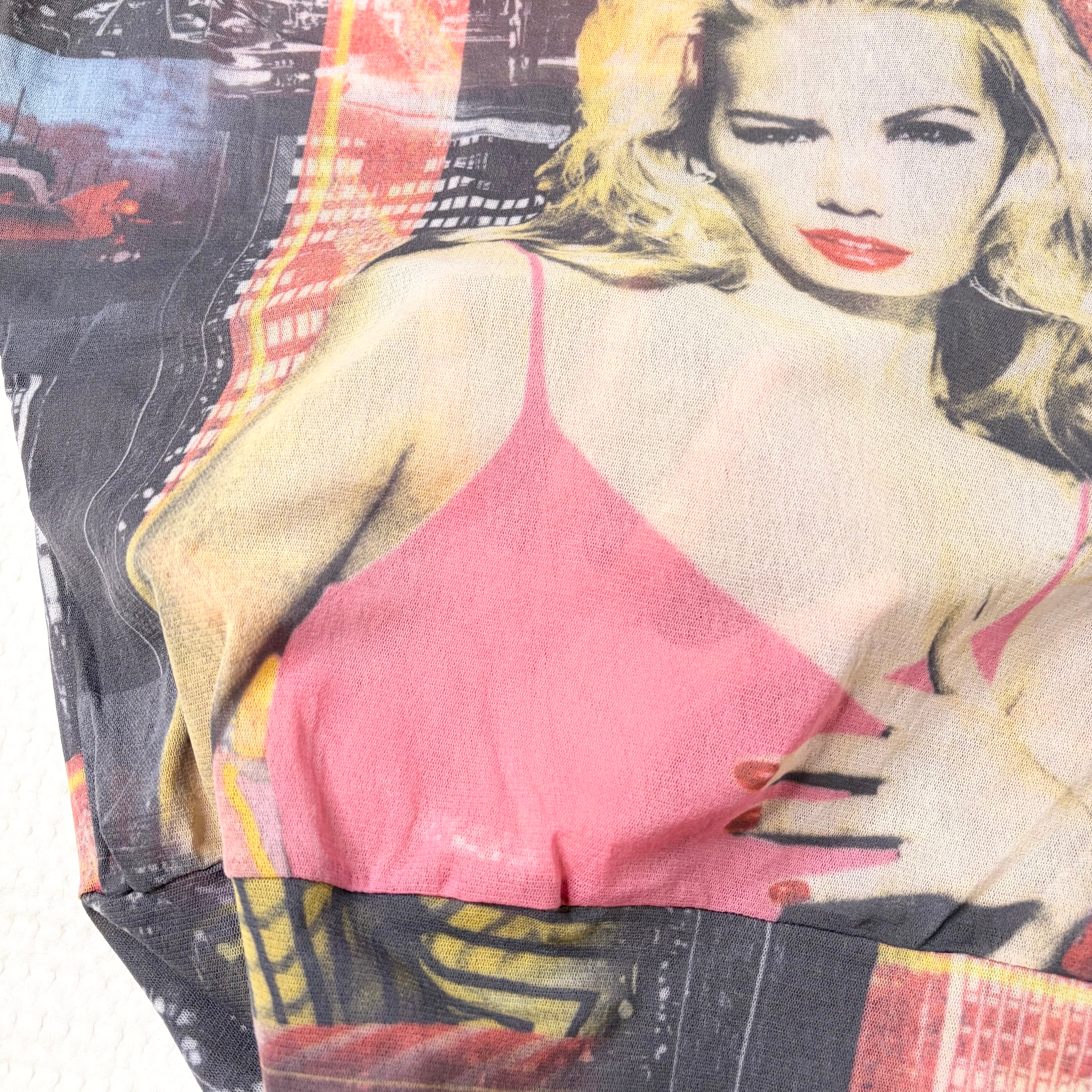 Euro Micro Mesh Graphic Blouse (S)