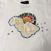 Morgan de Toi Sequin Rainbow Baby Tee (M)
