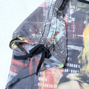 Euro Micro Mesh Graphic Blouse (S)