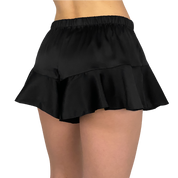 Black Satin Flowy Shorts (S/M)