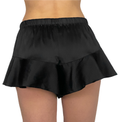 Black Satin Flowy Shorts (S/M)