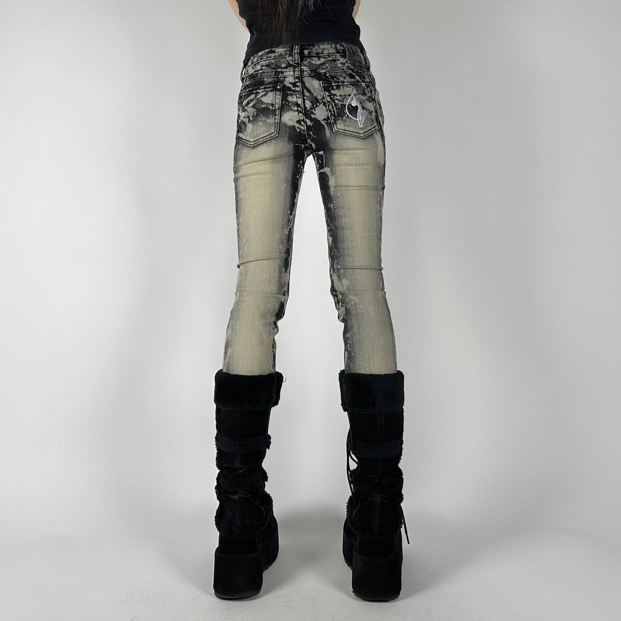 Y2K Baby Phat Concrete Wash Jeans (XXS)