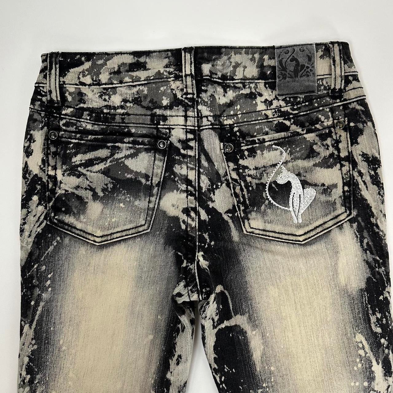 Y2K Baby Phat Concrete Wash Jeans (XXS)