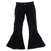 Blumarine Runway Black Utility Cargo Flare Pants (S/M)