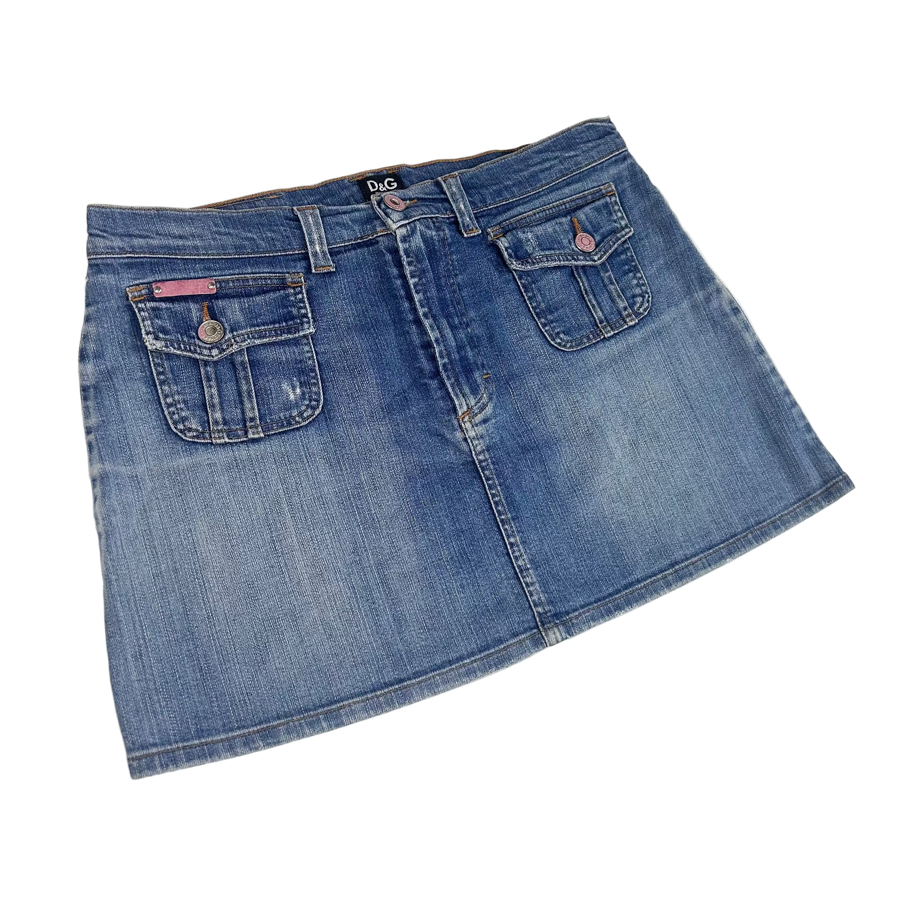 D&G Y2K Denim Mini Skirt (S)