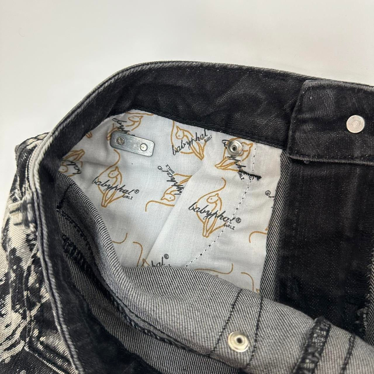 Y2K Baby Phat Concrete Wash Jeans (XXS)