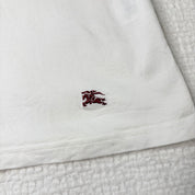 Burberry London Plaid-Trim Baby Tee (M)