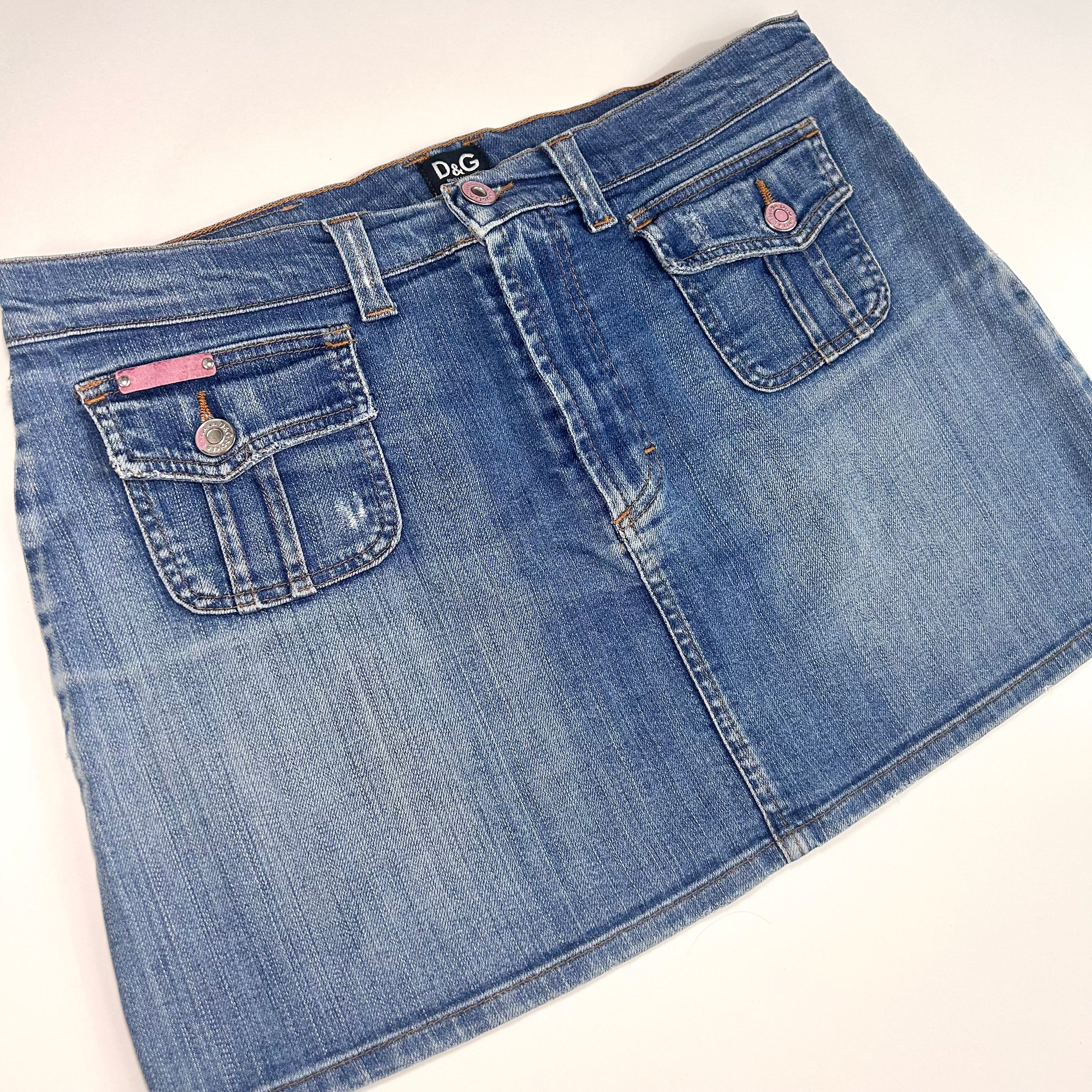 D&G Y2K Denim Mini Skirt (S)