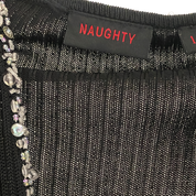 Naughty Embellished Knit Top (S)