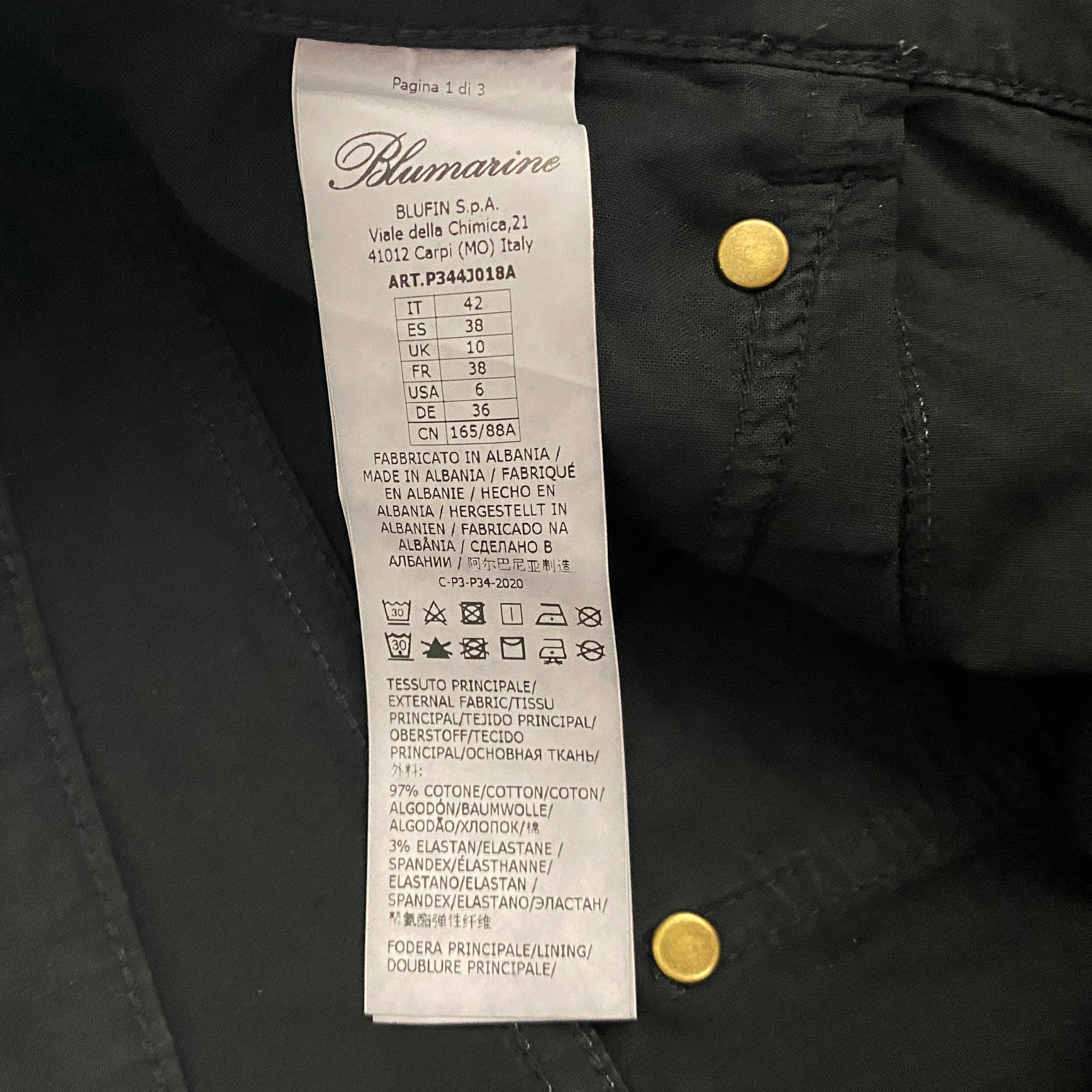 Blumarine Runway Black Utility Cargo Flare Pants (S/M)