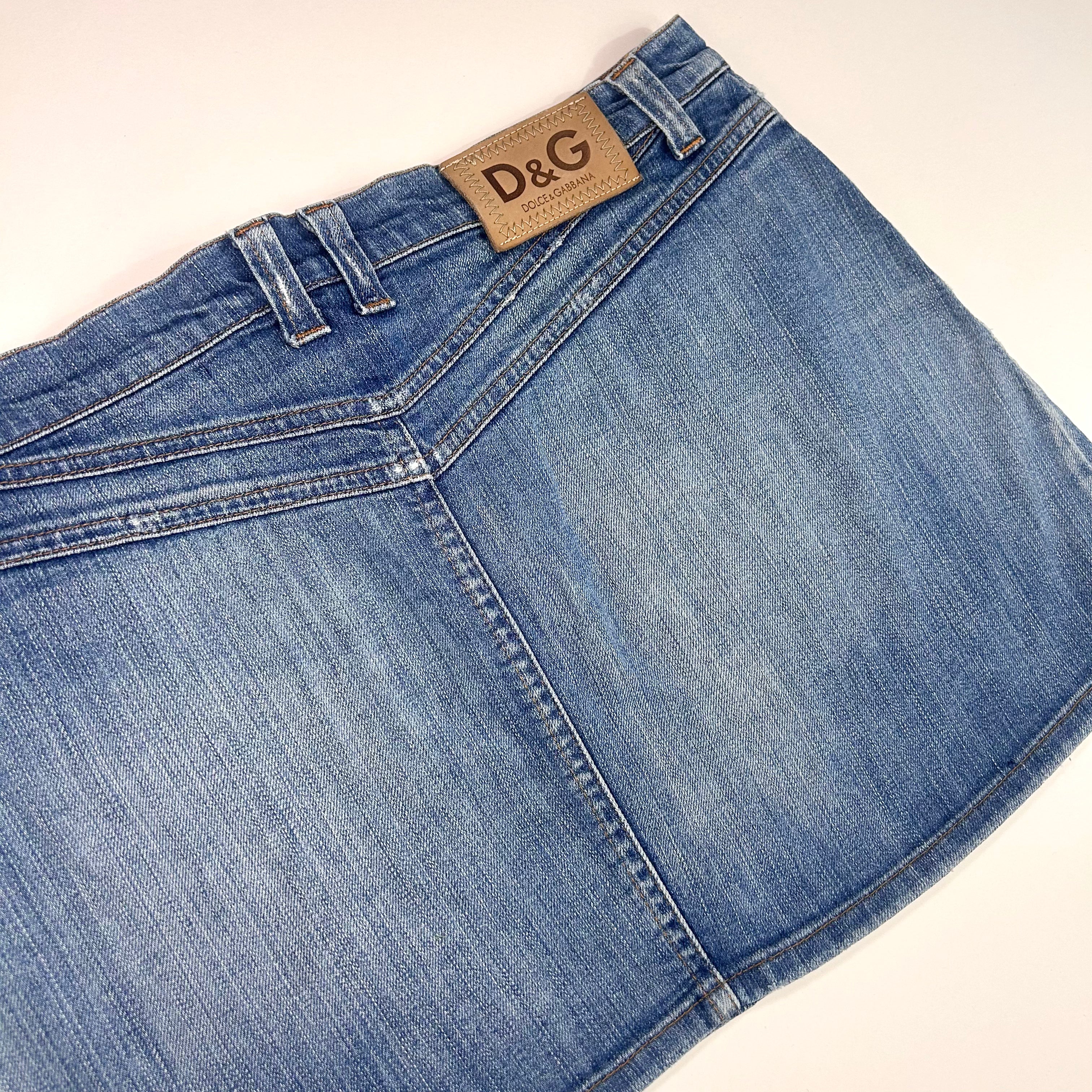 D&G Y2K Denim Mini Skirt (S)