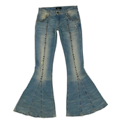 Blumarine Runway Low Rise Studded Flare Jeans (S/M)