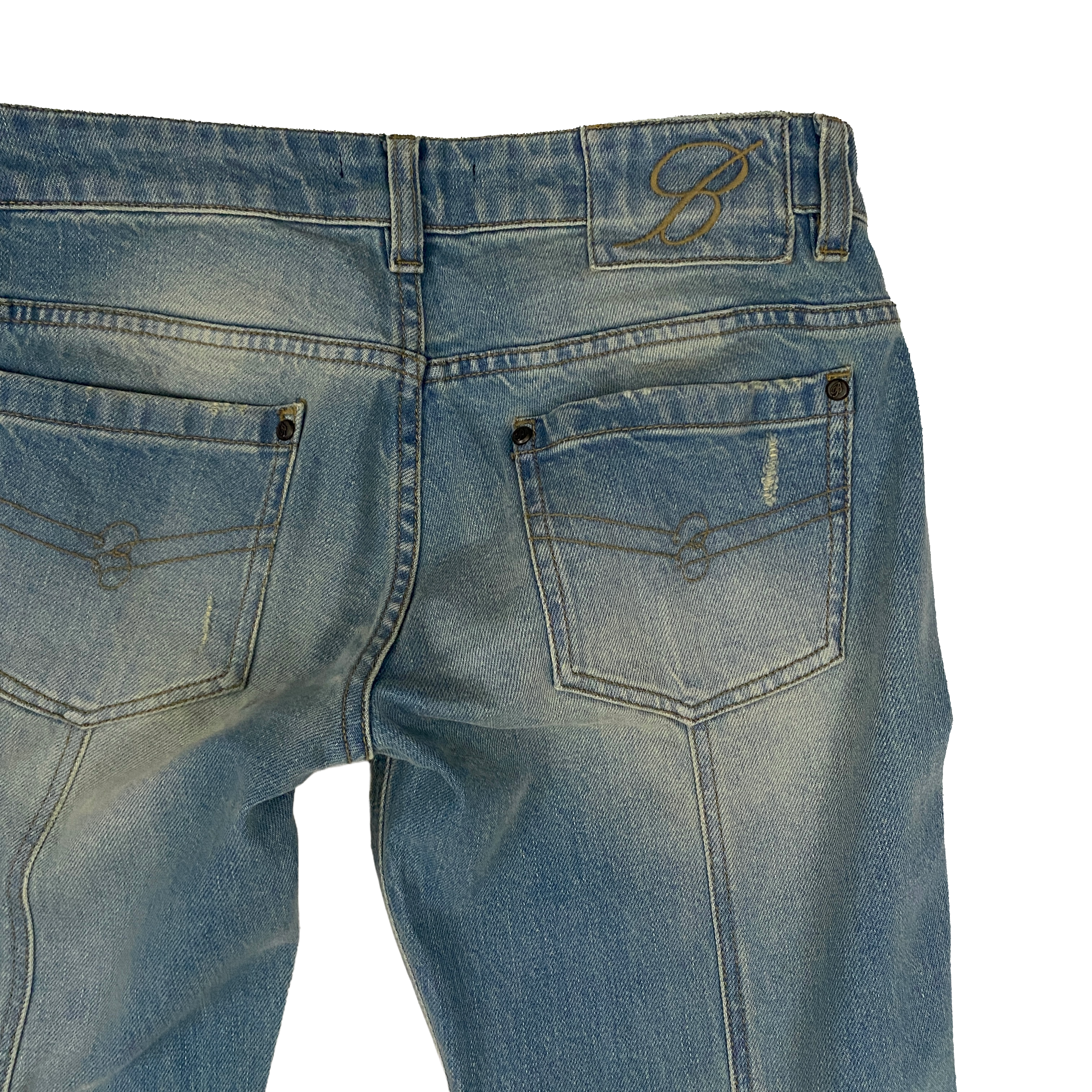 Blumarine Runway Low Rise Studded Flare Jeans (S/M)