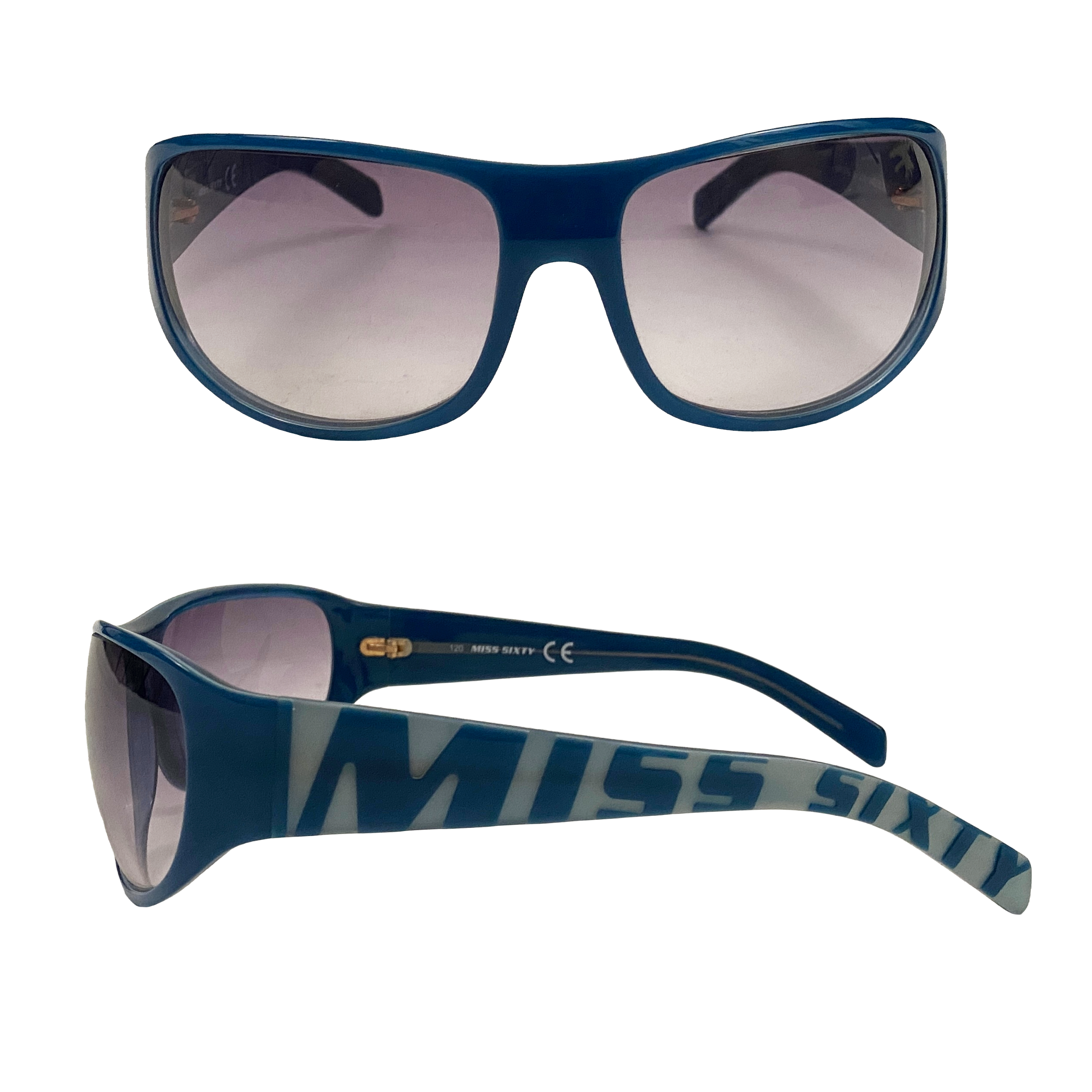 Miss Sixty Deadstock Blue Logo Sunglasses + Case