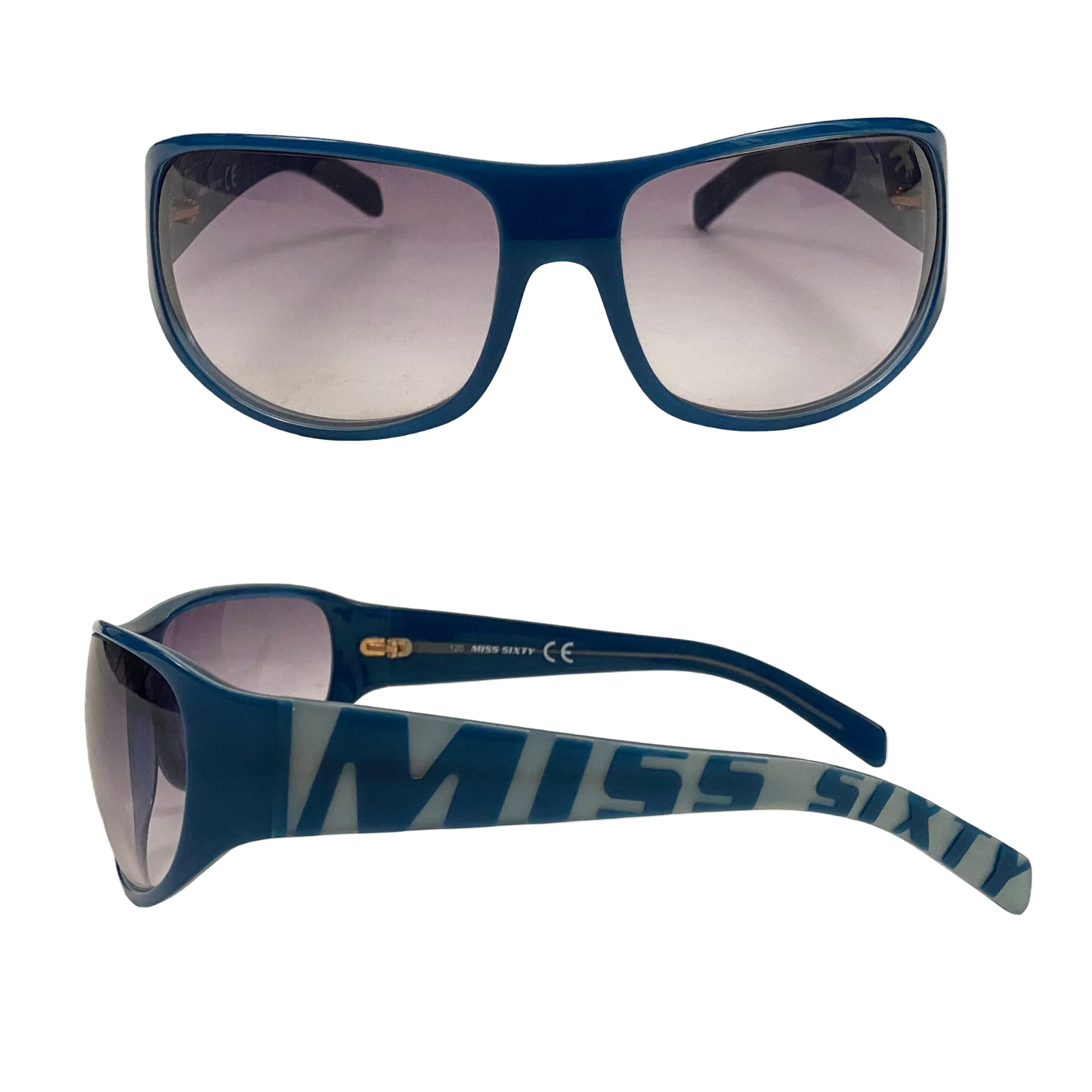 Miss Sixty Deadstock Blue Logo Sunglasses + Case