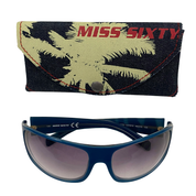 Miss Sixty Deadstock Blue Logo Sunglasses + Case