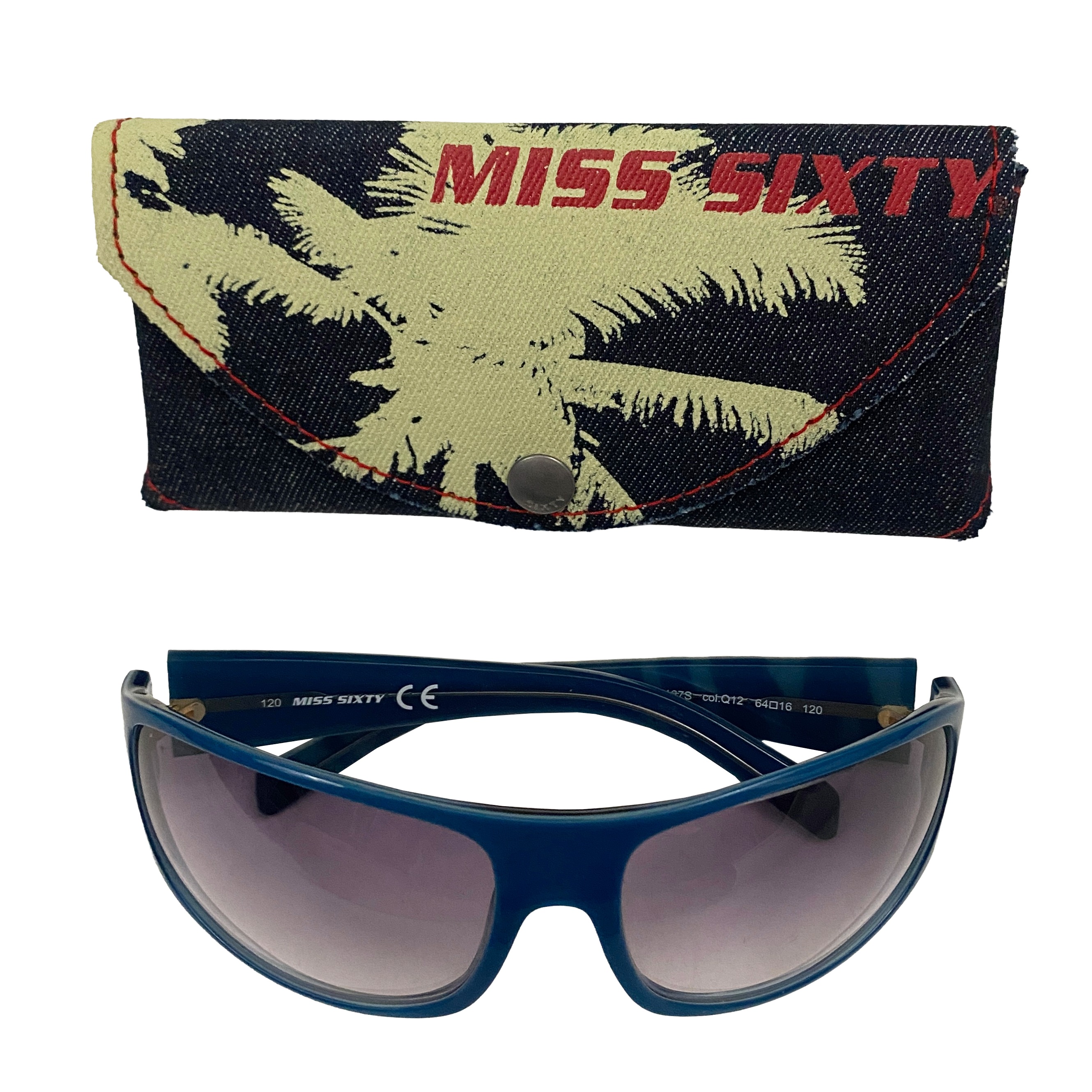 Miss Sixty Deadstock Blue Logo Sunglasses + Case