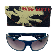 Miss Sixty Deadstock Blue Logo Sunglasses + Case