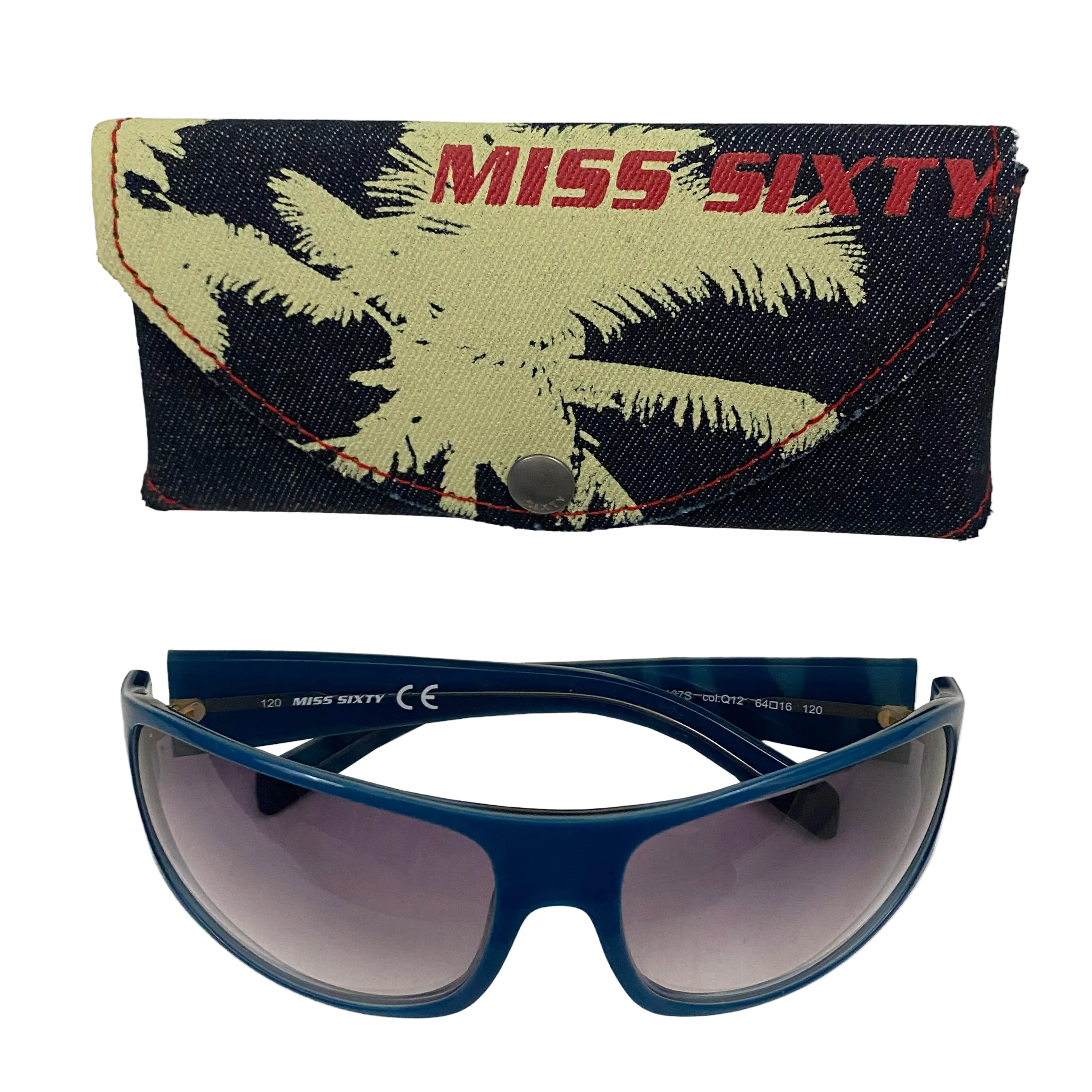 Miss Sixty Deadstock Blue Logo Sunglasses + Case