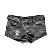 Black Punk Low Rise Micro Shorts (XS)