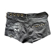 Black Punk Low Rise Micro Shorts (XS)