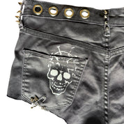 Black Punk Low Rise Micro Shorts (XS)