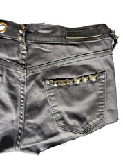 Black Punk Low Rise Micro Shorts (XS)