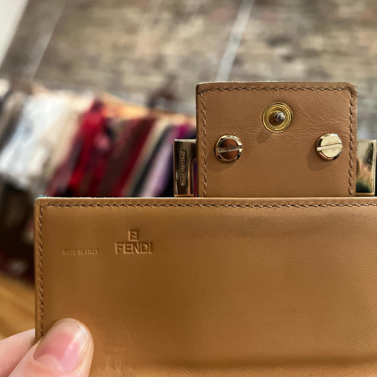 Vintage 90s Aquamarine Fendi Wallet