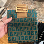 Vintage 90s Aquamarine Fendi Wallet