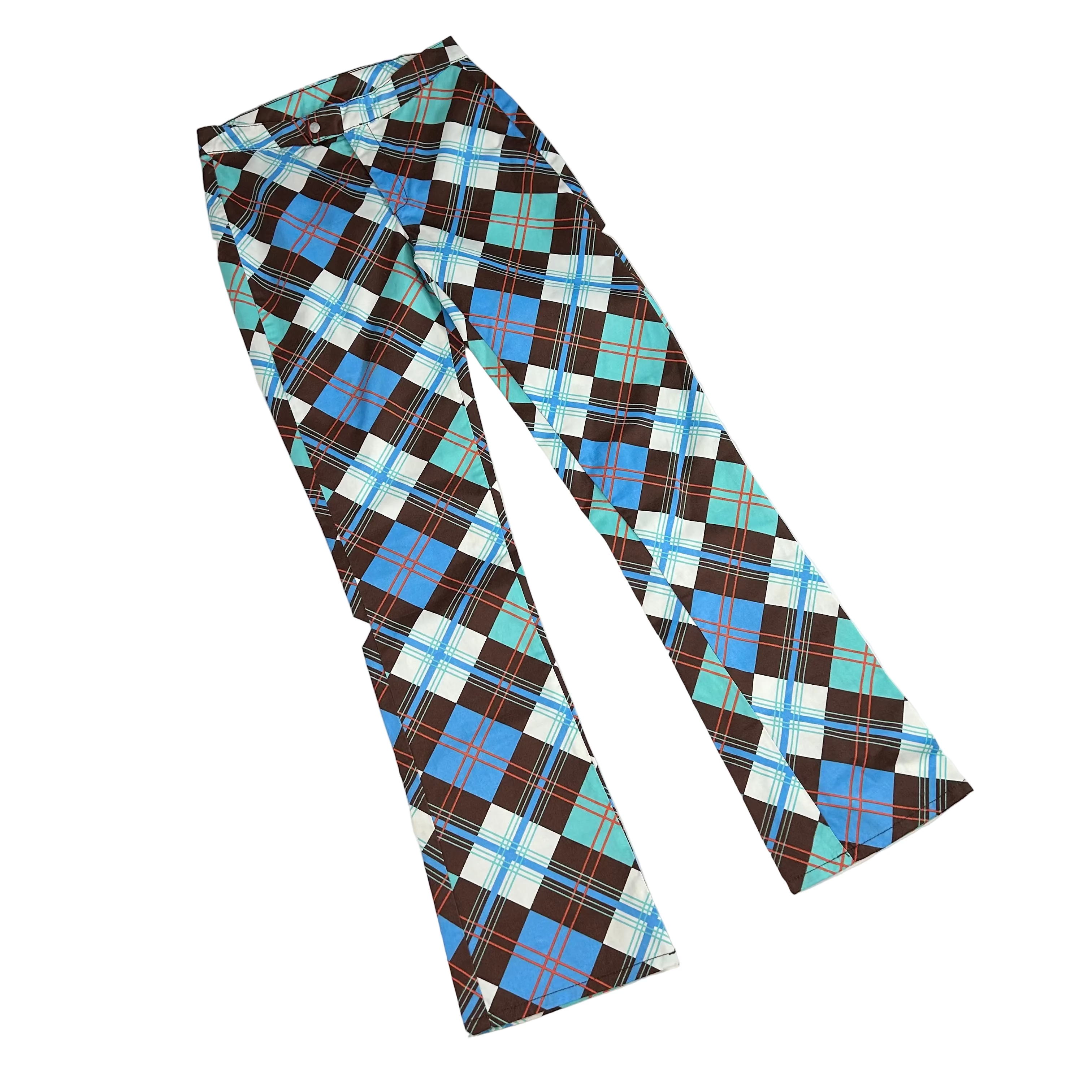 Diesel Y2K Mid-Rise Argyle Pants (XS)