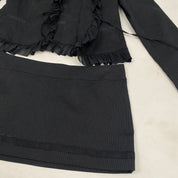 DKNY Pinstripe Skirt Suit Set (M/L)