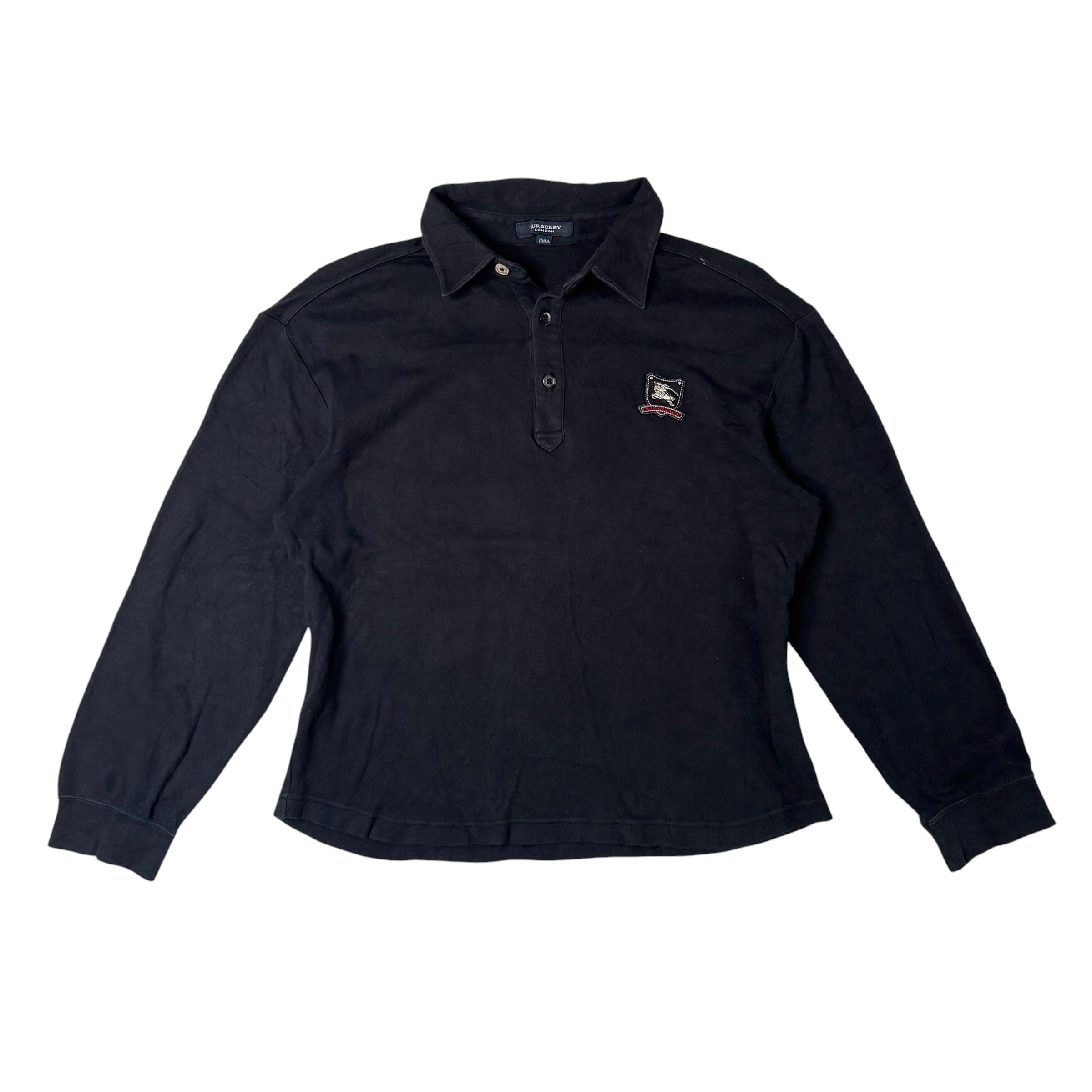 Burberry London Black Long Sleeve Polo (S-M)