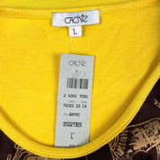 Cache Y2K Beaded Graphic Long Sleeve Top (l)