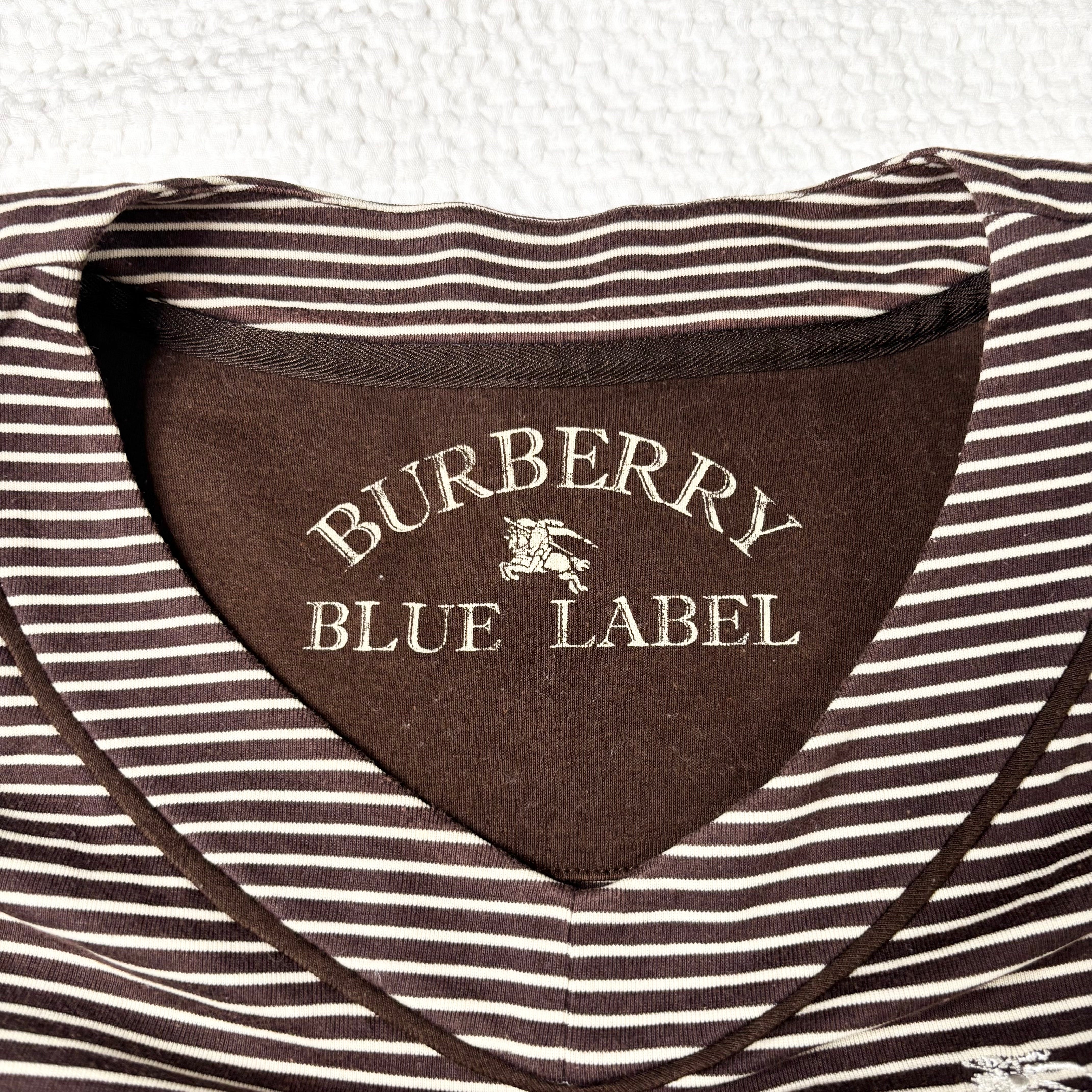 Burberry Blue Label Stripe Puff Sleeve Top (S) – Holy Thrift
