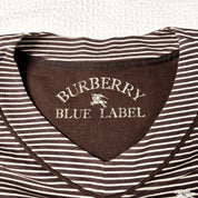 Burberry Blue Label Stripe Puff Sleeve Top (S)