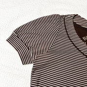 Burberry Blue Label Stripe Puff Sleeve Top (S)