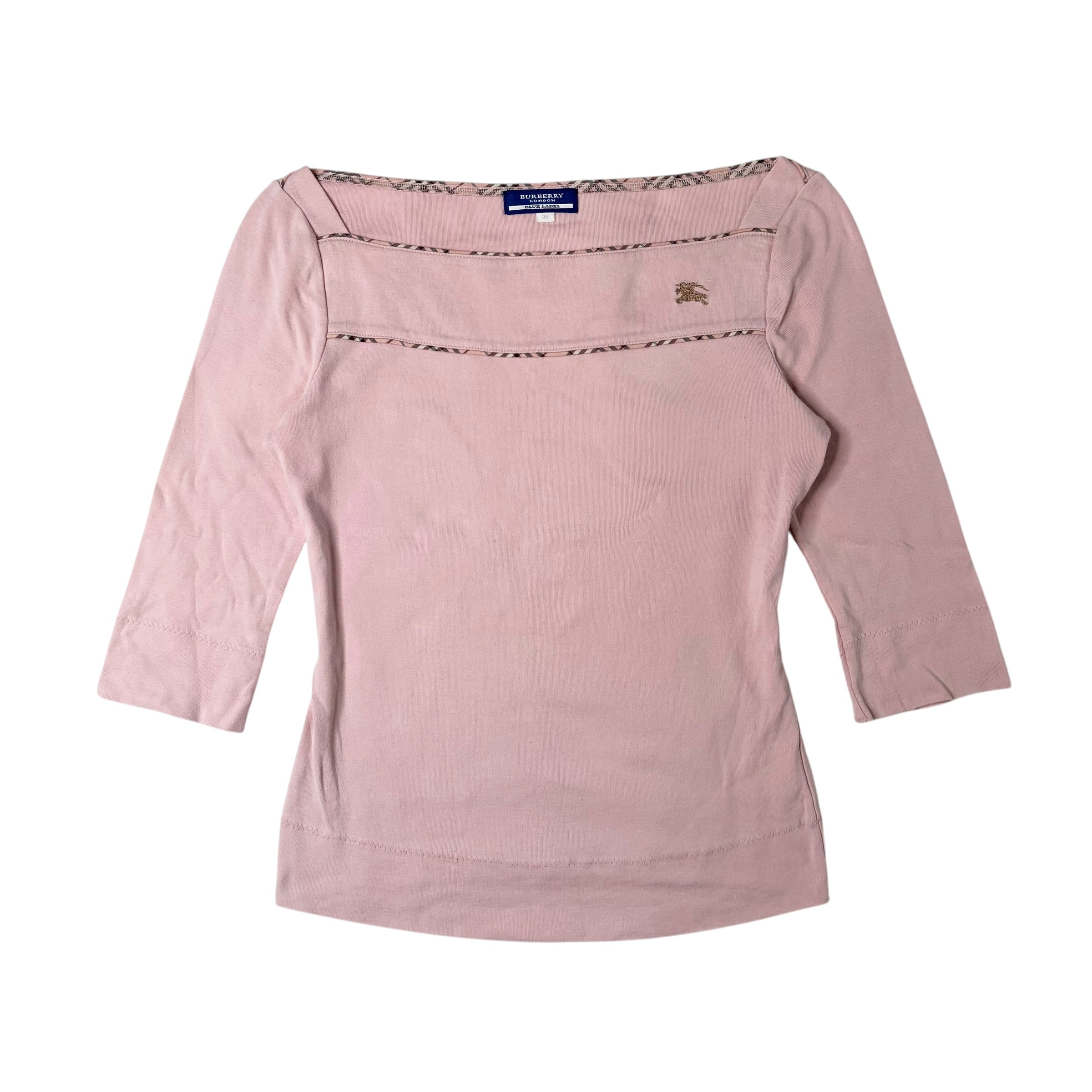 Burberry Blue Label Boat Neck Half Sleeve Top (S)