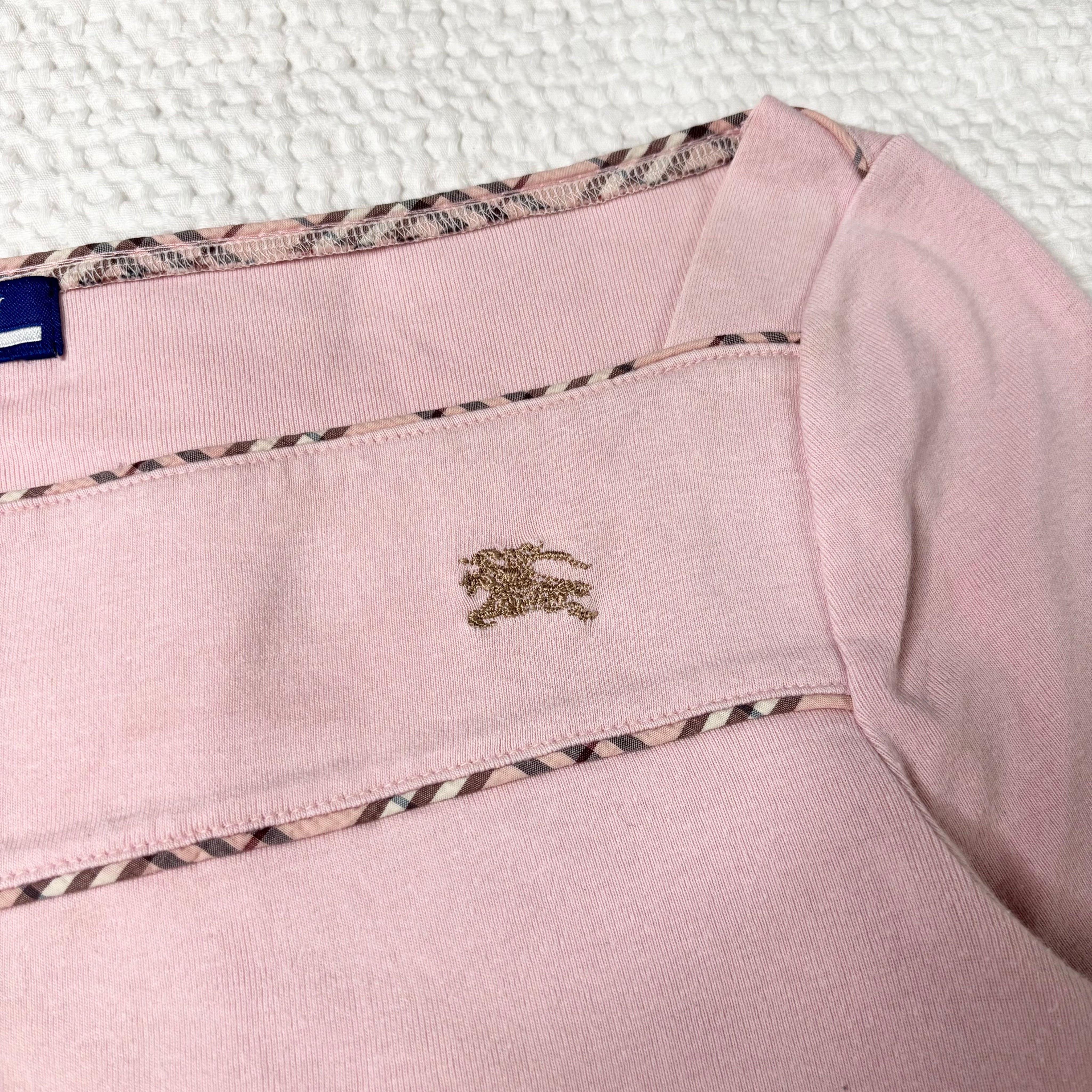 Burberry Blue Label Boat Neck Half Sleeve Top (S)