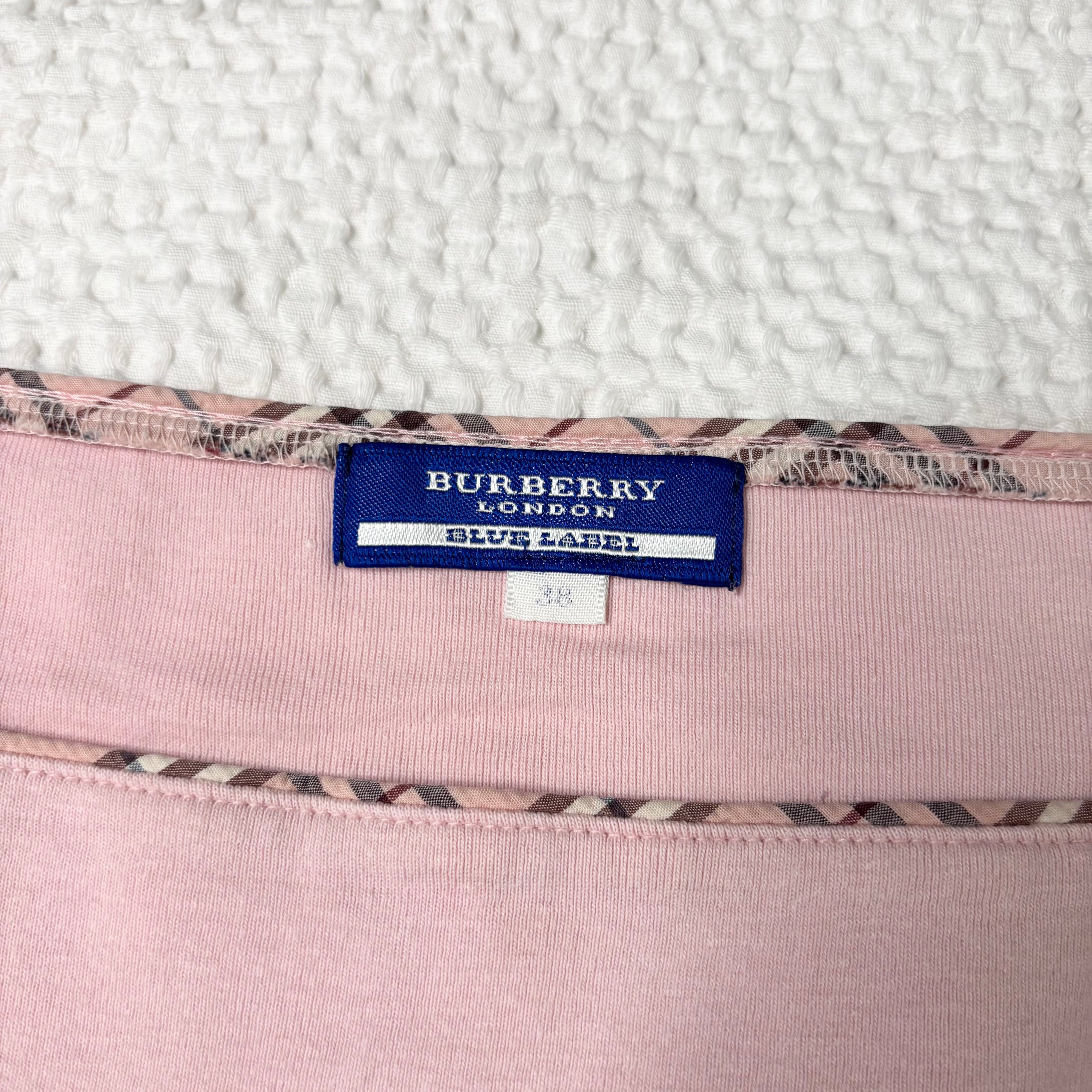 Burberry Blue Label Boat Neck Half Sleeve Top (S)