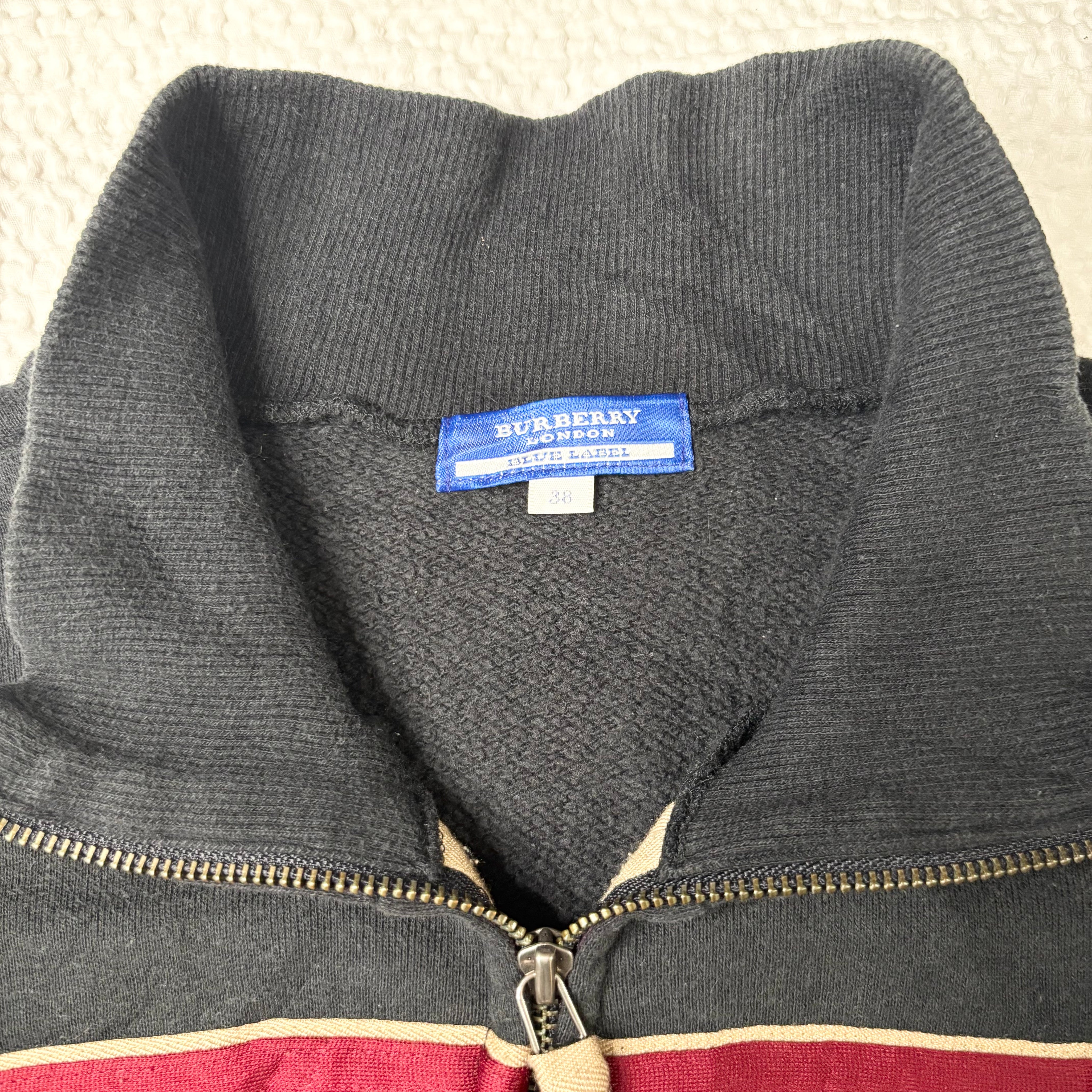 Burberry Blue Label Mock Neck Zip Up (S)