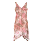 Pink Handkerchief Midi Dress (S)